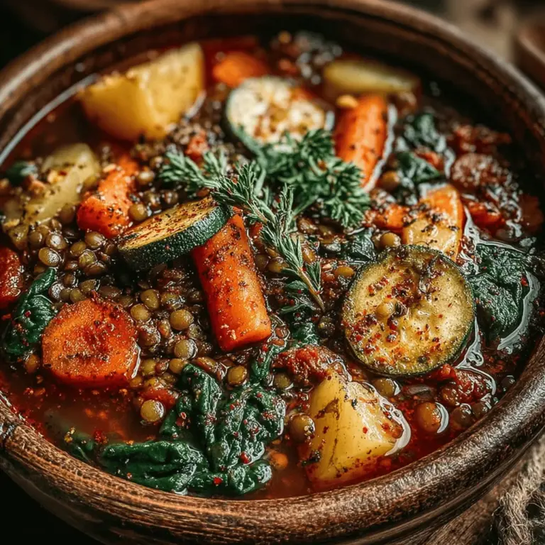 As the colder months approach, there’s nothing quite like a comforting bowl of stew to warm your heart and nourish your body. The Warm & Wholesome Lentil Vegetable Stew is a perfect representation of comfort food that not only satisfies the palate but also offers a multitude of health benefits. This stew is rich in plant-based ingredients, making it an excellent choice for those looking to incorporate more nutritious meals into their diet. Lentils, combined with a variety of fresh vegetables, create a hearty dish that is both filling and flavorful. Embracing plant-based meals like this stew contributes to overall wellness and sustainability, making it a delicious and responsible choice for any dinner table.