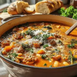 Sizzling One-Pot Spicy Italian Sausage Soup