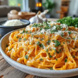 Effortless Creamy Pumpkin Alfredo Fettuccine